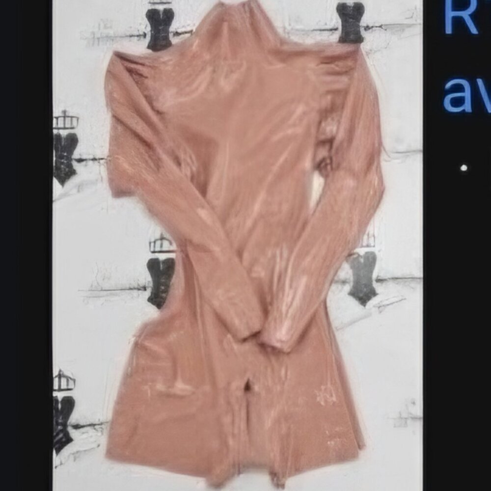 Westward bound Nude pink latex playsuit